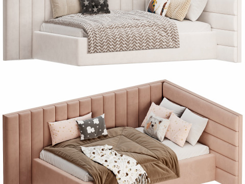 Corner bed Bonpari kids 3Dモデル