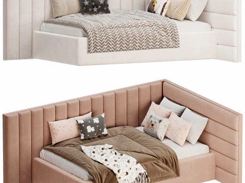 Corner bed Bonpari kids 3D Model