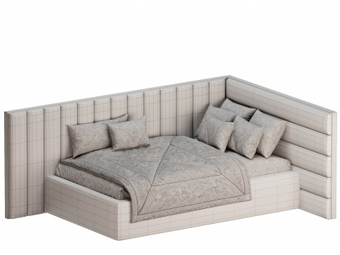 Corner bed Bonpari kids 3Dモデル