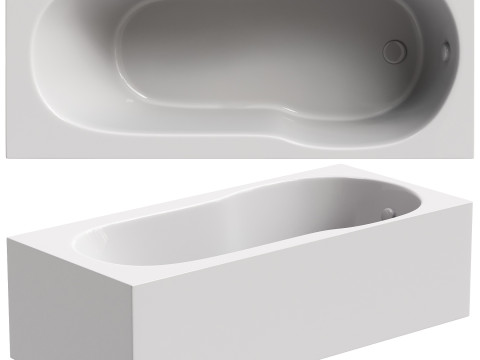 Acrylic bathtub AM PM X Joy W88A 150x70 cm with frame Modelo 3D