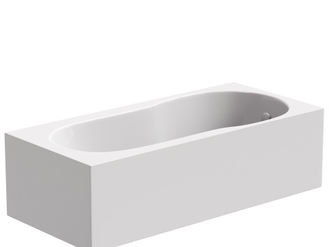 Acrylic bathtub AM PM X Joy W88A 150x70 cm with frame Modelo 3D