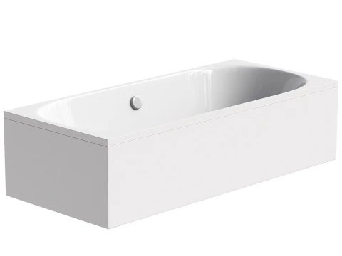 Acrylic bathtub Cezares Metauro 180x80 cm with frame 3D Model