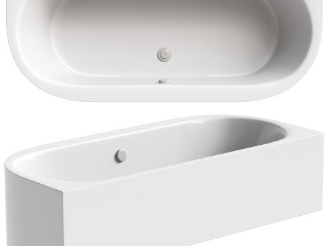 Acrylic bathtub Cezares Metauro wall W37 180x80 cm oval with frame 3Dモデル