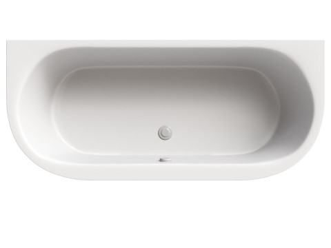 Acrylic bathtub Cezares Metauro wall W37 180x80 cm oval with frame 3D Model