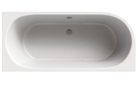 Acrylic bathtub Cezares Metauro Corner L 180x80 cm with frame asymmetrical Modello 3D