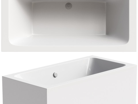 Acrylic bathtub Cezares Plane 180x90 cm with legs Modelo 3D