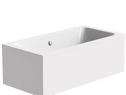 Acrylic bathtub Cezares Plane 180x90 cm with legs 3D 模型