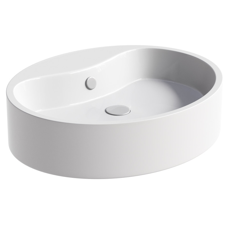 Furniture washbasin AM PM Func M8FWCC20561WG 56 cm white gloss 3D 모델 .c4d .max .obj .3ds .fbx .stl .blend