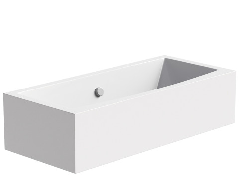 Acrylic bathtub Ravak Formy 02 180x80 cm with legs white gloss 3Dモデル
