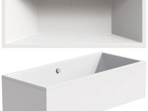 다리가있는 아크릴 욕조 Vagnerplast Cavallo 180x80 cm 울트라 화이트 3D 모델