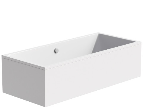 Acrylic bathtub Vagnerplast Cavallo 180x80 cm with legs ultra white 3Dモデル