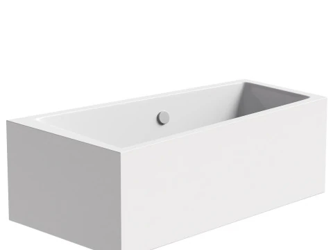 コーナーアクリル浴槽 Vagnerplast Cavallo オフセット L 160x90 cm ホワイト 左フレーム付き 3Dモデル