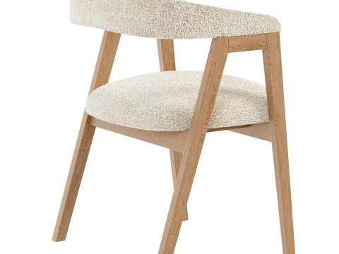 Trevor Chair Cozy White 3Dモデル