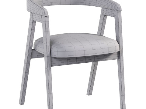 Trevor Chair Cozy White 3Dモデル