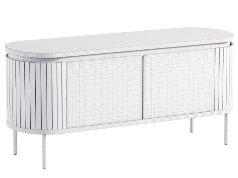 TV stand Cairns 1 Walnut 3D Model