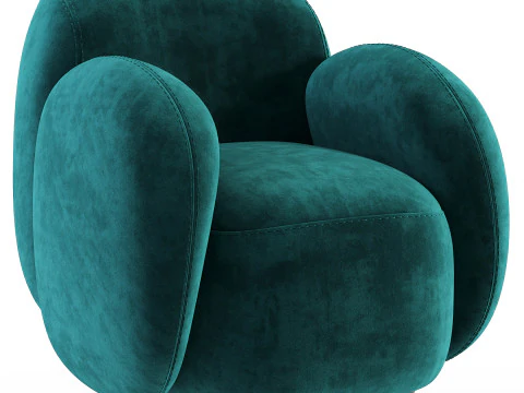 Cadeira girat&oacute;ria Teop Cozy Milk Modelo 3D