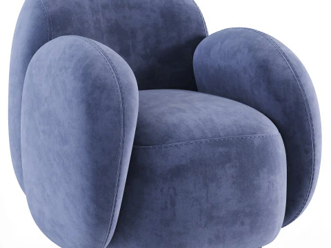 Swivel chair Teop Cozy Milk 3D Model
