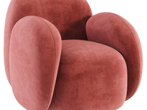 Swivel chair Teop Cozy Milk 3D Model