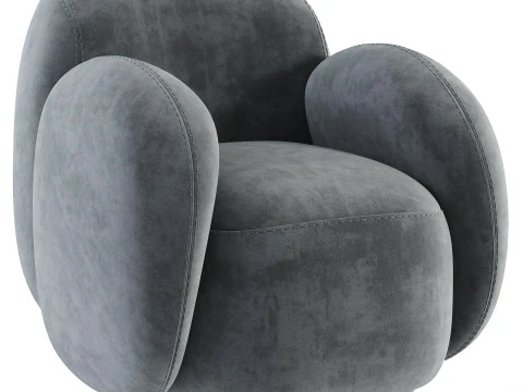 Swivel chair Teop Cozy Milk 3D Model