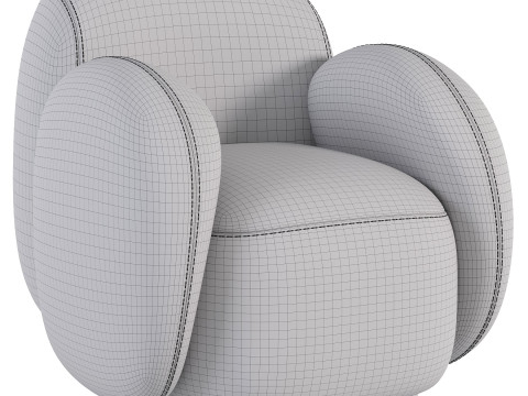 Swivel chair Teop Cozy Milk 3Dモデル