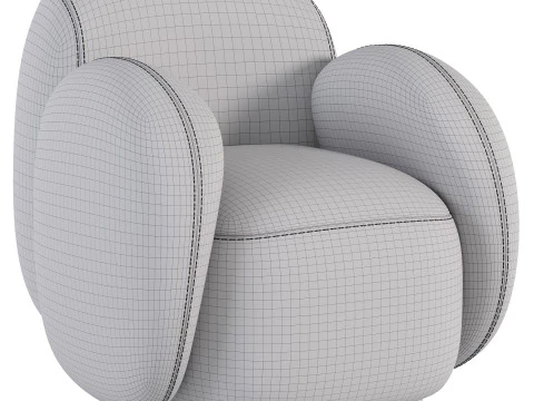 Swivel chair Teop Cozy Milk 3D Model