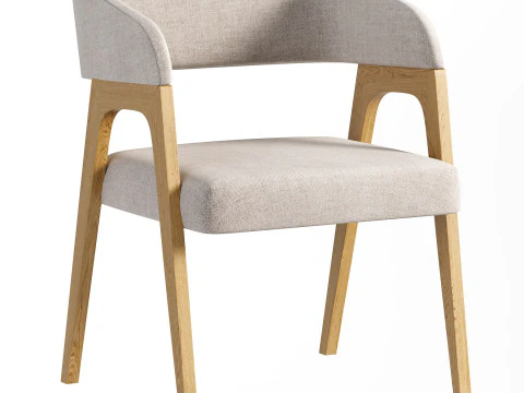 Silla Bernie de madera curvada Modelo 3D