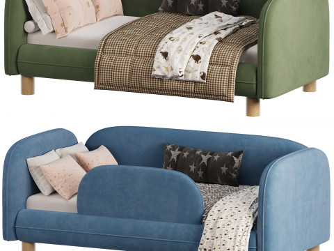 Childrens bed Debbie 1 80 Velvet Blue Modelo 3D