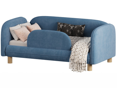 Childrens bed Debbie 1 80 Velvet Blue 3D Модель