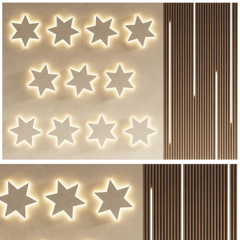 Wall 3D panel 14 3D Model .c4d .max .obj .3ds .fbx .stl .blend