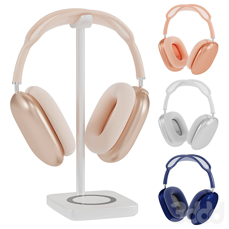 Airpod'lar Maksimum 2 3D Model .c4d .max .obj .3ds .fbx .stl .blend 