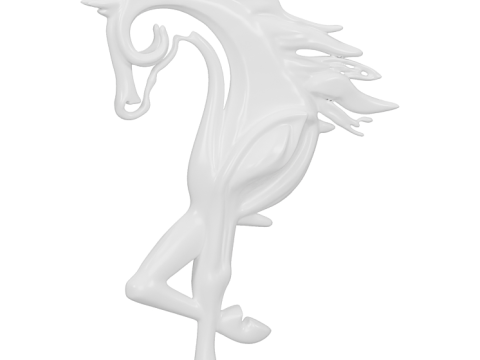 Horse Head Sculpture 3Dモデル
