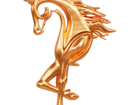 Horse Head Sculpture 3D Model