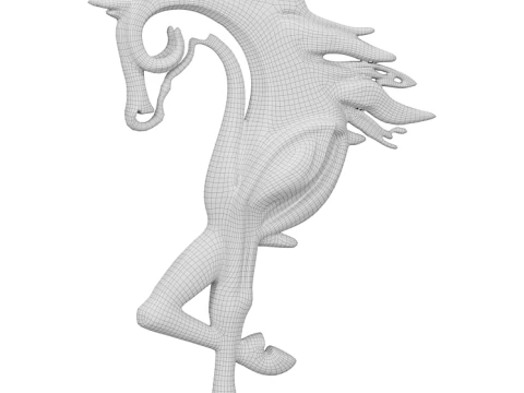 Horse Head Sculpture 3D Model