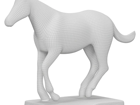 Scultura di cavallo Modello 3D