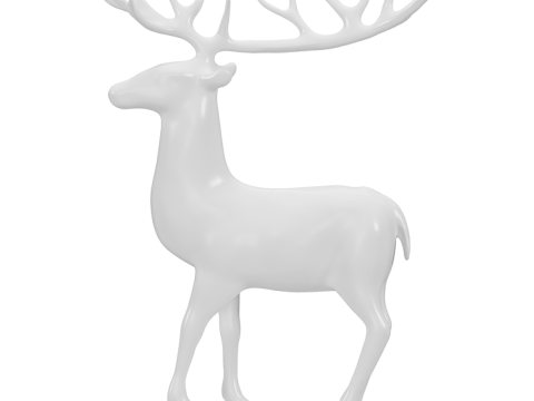 Deer Sculpture 3D Model