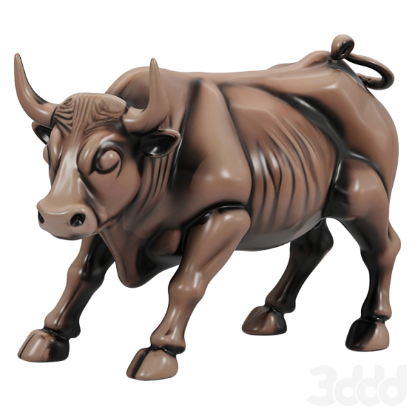 Bronze Bull Statue 3D मॉडल .c4d .max .obj .3ds .fbx .stl .blend