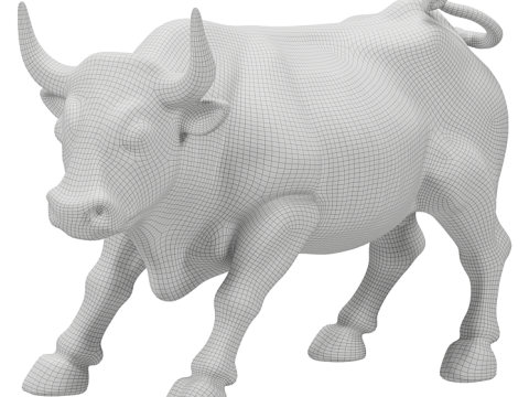 Bronze Bull Statue 3D मॉडल