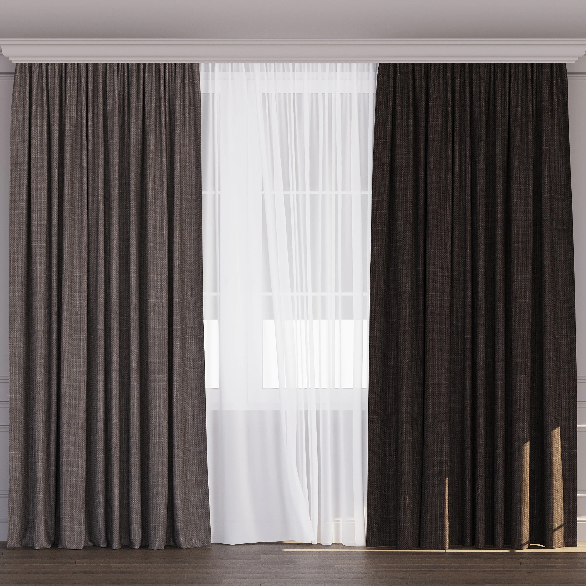 Curtain for interior 01 3D Model .c4d .max .obj .3ds .fbx .stl .blend 