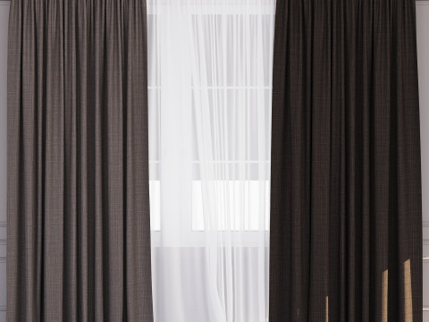 Curtain for interior 01 Model 3D