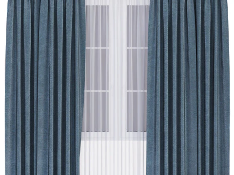 Curtain for interior 02 3D Model