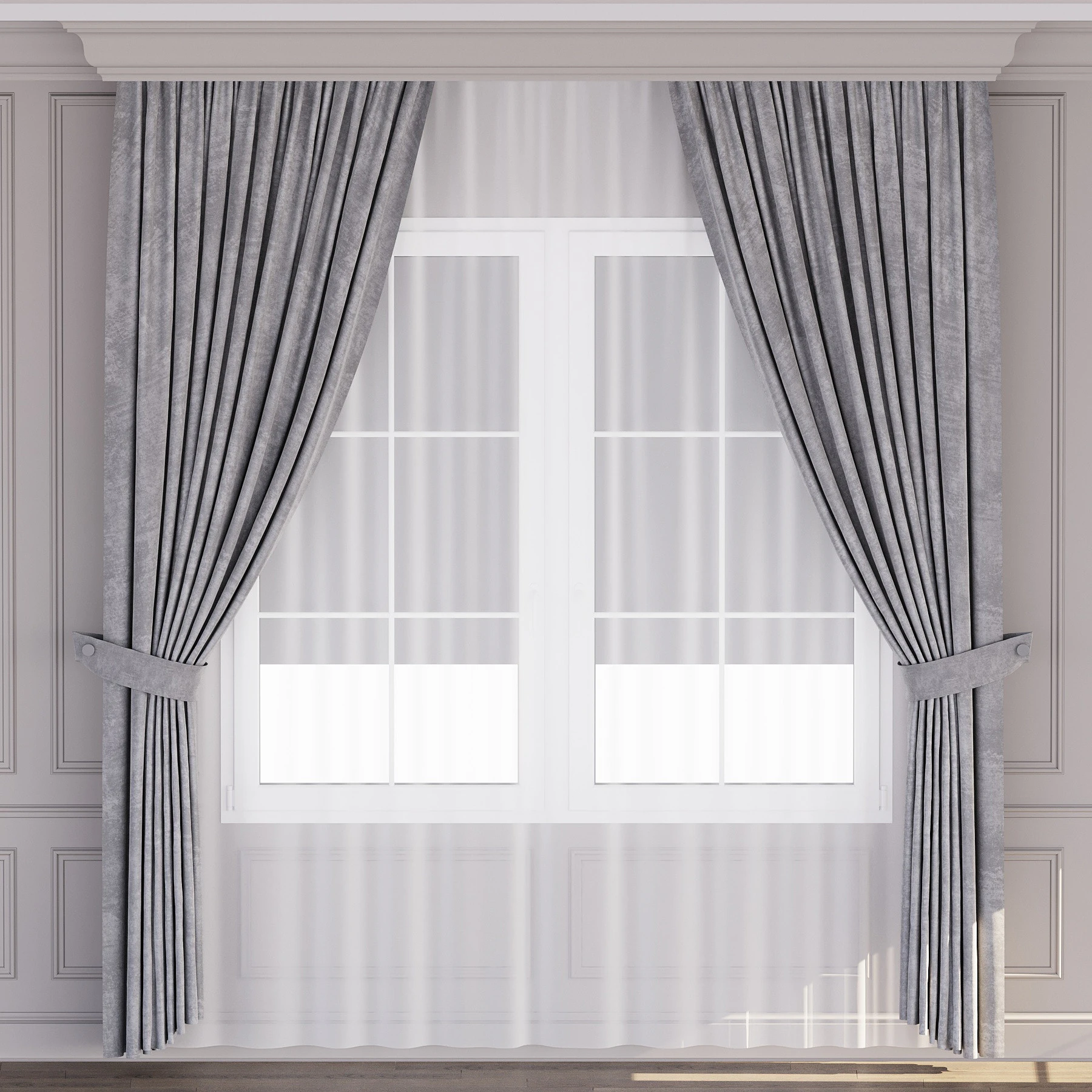 Curtain for interior 04 3D Model .c4d .max .obj .3ds .fbx .stl .blend 