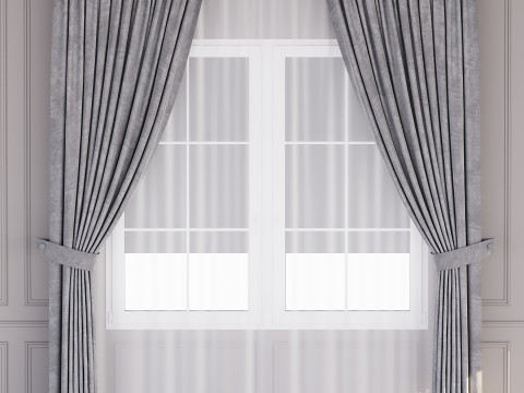 Curtain for interior 04 3D Model