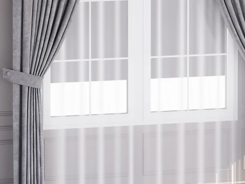 Curtain for interior 04 3D Model