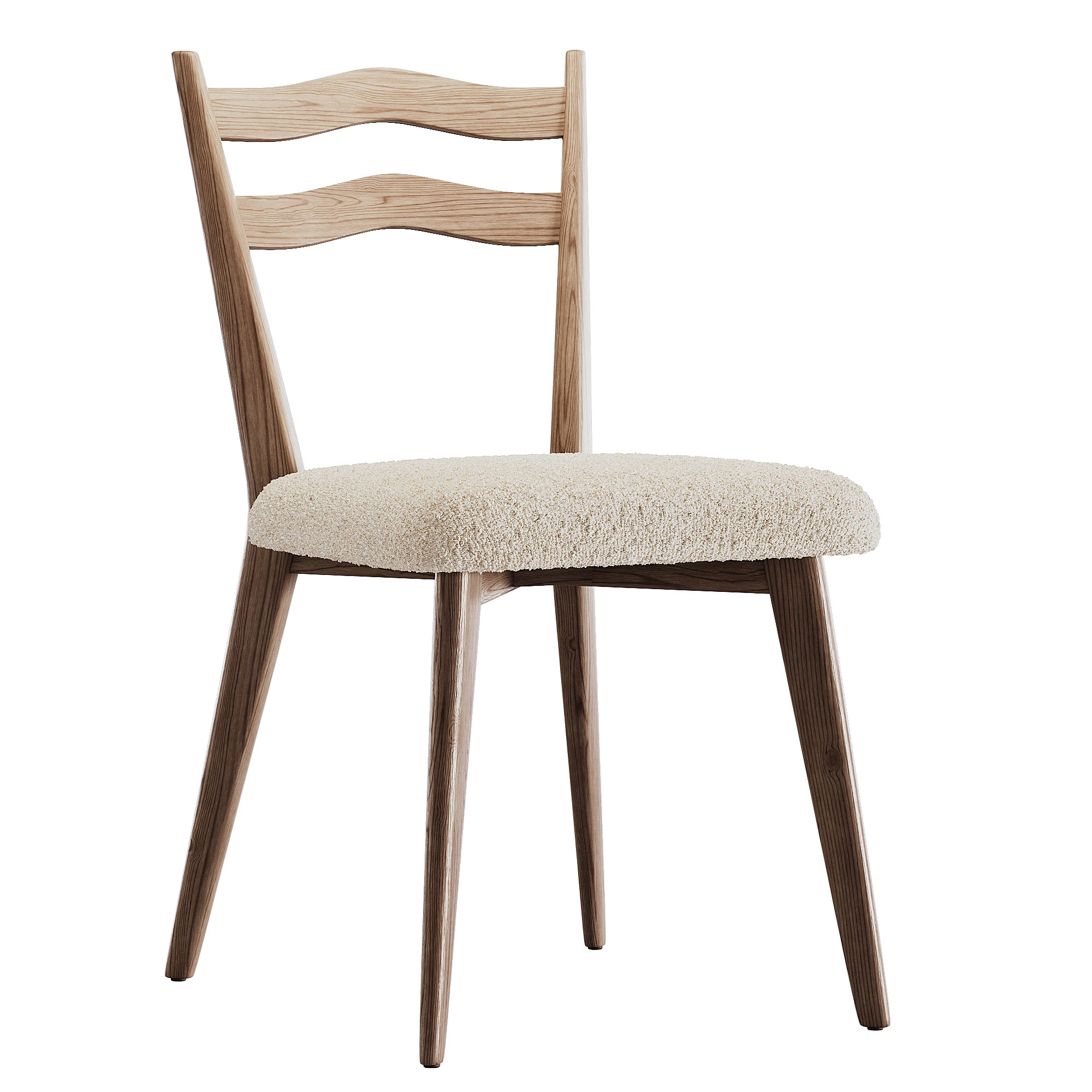 Hazel Brown Wood Dining Chair 3D Model .c4d .max .obj .3ds .fbx .stl .blend 