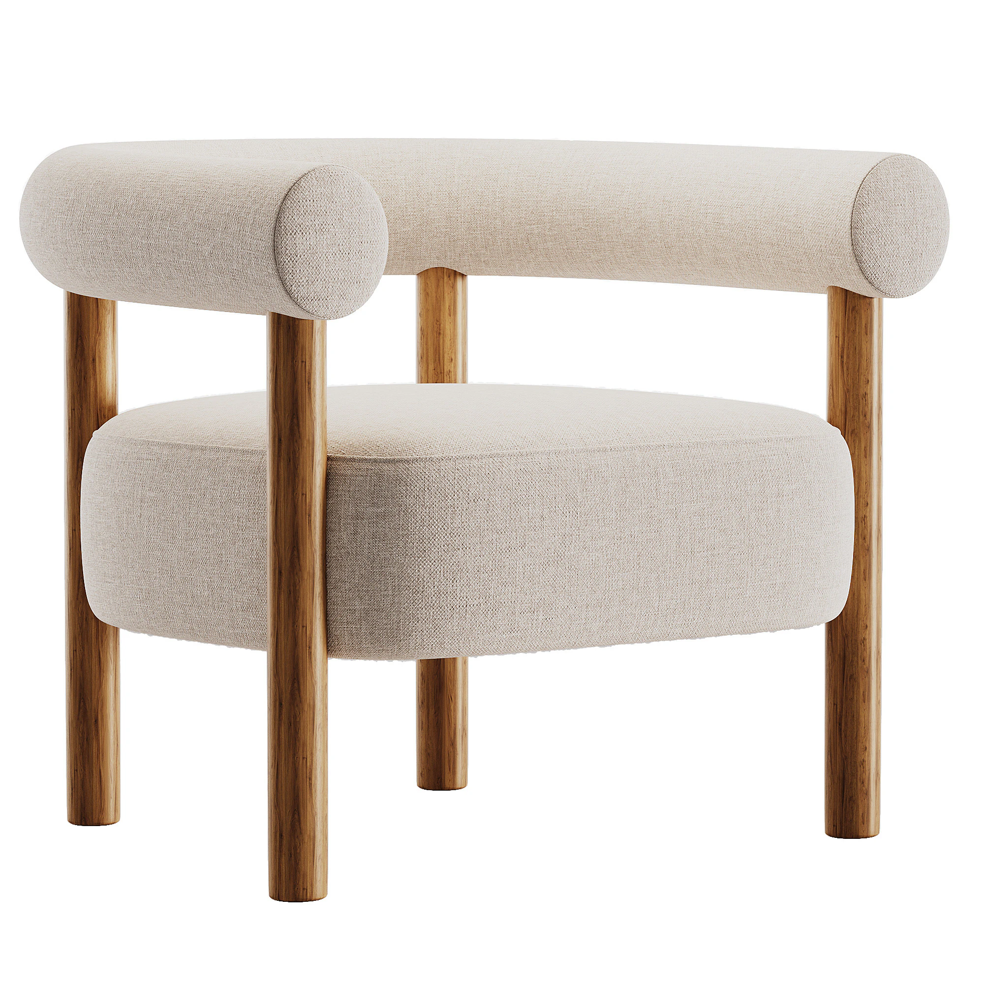 Armchair Lagos 3D Model .c4d .max .obj .3ds .fbx .stl .blend 
