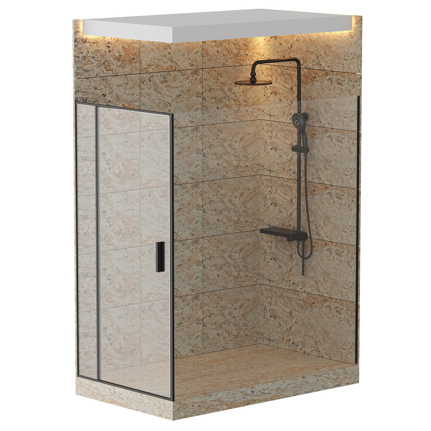 Cabine de duche 01 Modelo 3D .c4d .max .obj .3ds .fbx .stl .blend 