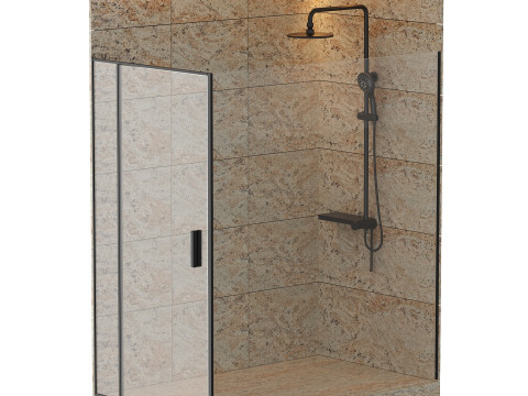 Shower cabin 01 3D Model