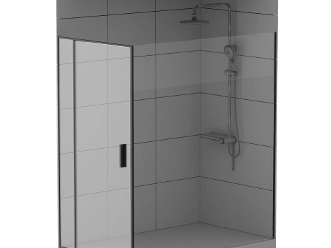 Cabine de duche 01 Modelo 3D