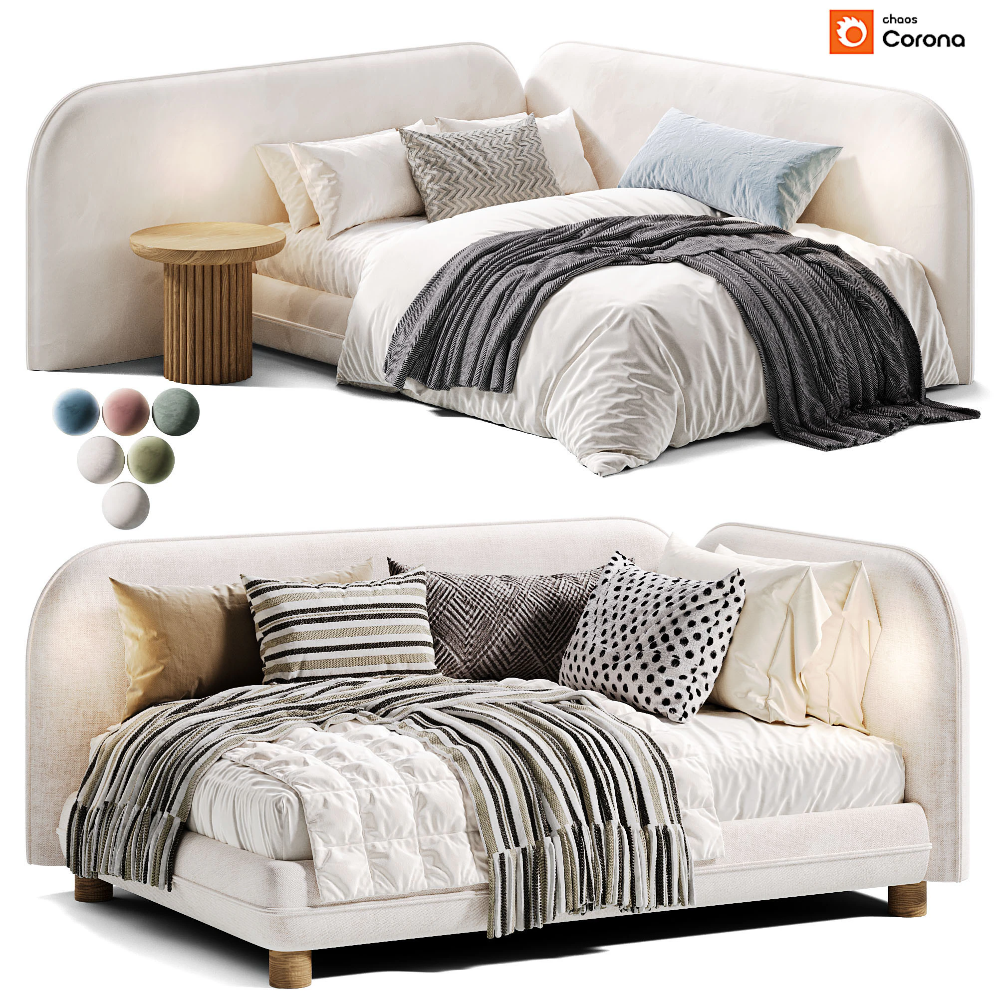 Debbie 280 kids bed by Divan ru 3D Model .c4d .max .obj .3ds .fbx .stl .blend 