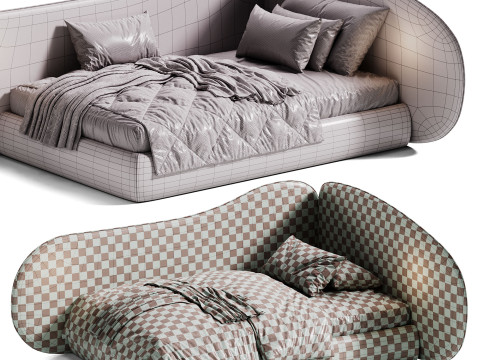 Charlie corner bed Model 3D